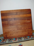 Edge Grain Mesquite Cutting Board – Turquoise Inlay & Routed Handles