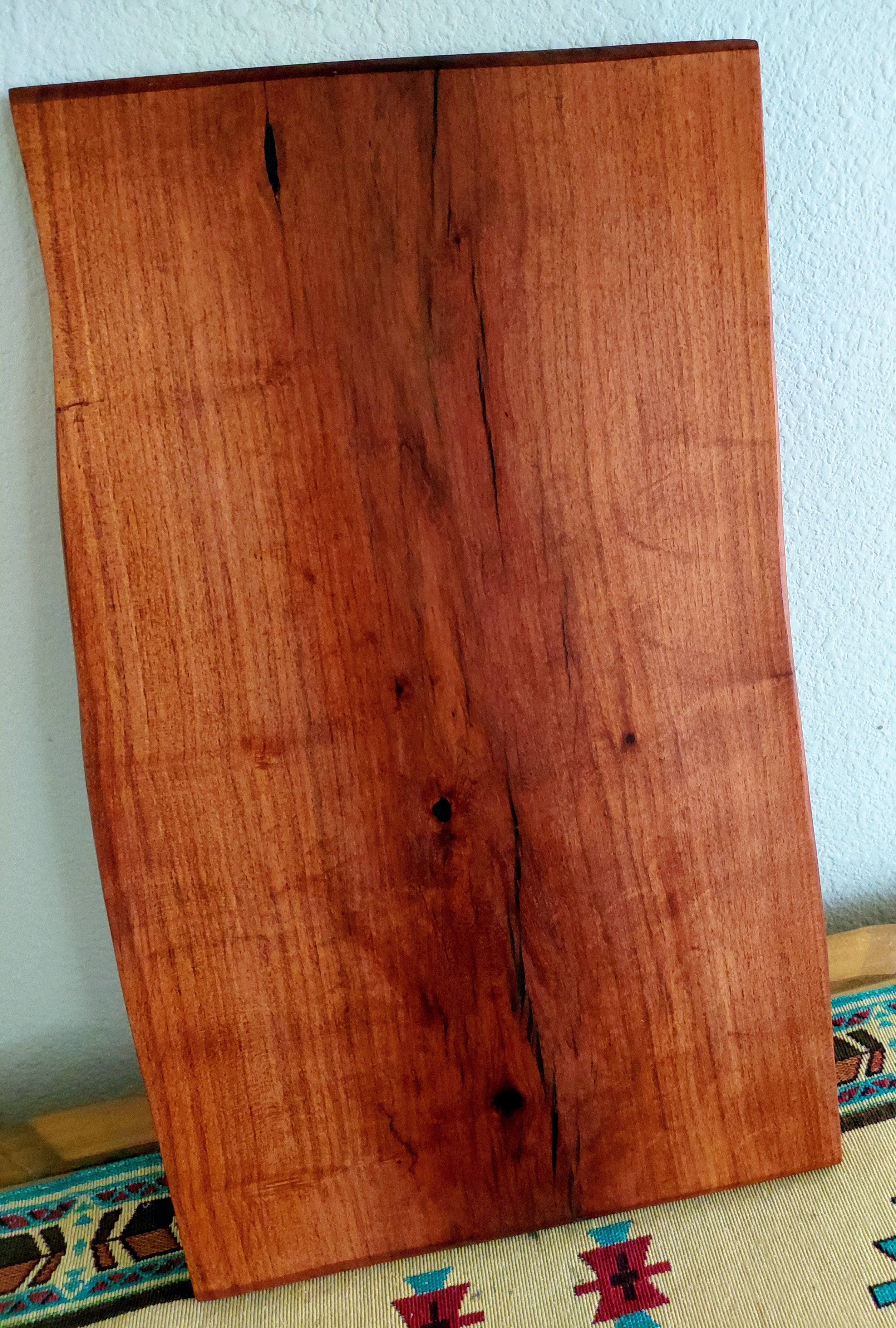 Live Edge Mesquite Charcuterie Board – Black Epoxy Crack Fill