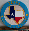 Texas Lone Star State Wood Plaque – 13"