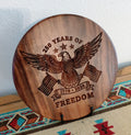 American Eagle 250 Years of Freedom Walnut Plaque