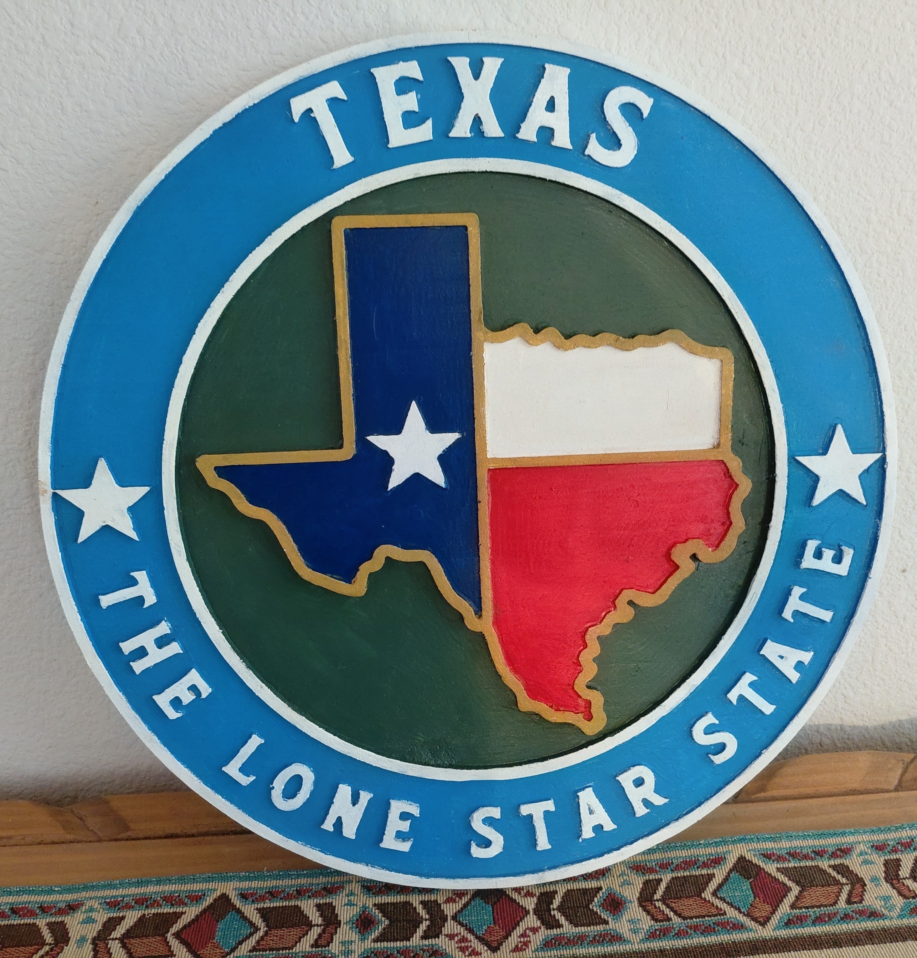 Texas Lone Star State Wood Plaque