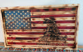 American Flag with Gadsden Snake Wood Flag