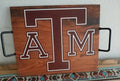 Texas A&M Logo Serving Tray – Mesquite with Epoxy Inlay